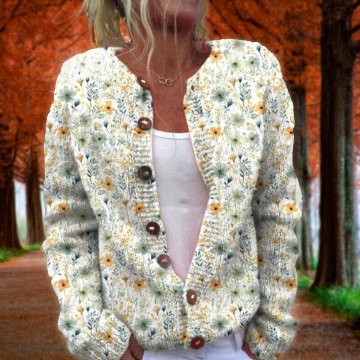 Quin - Floral Knit Cardigan